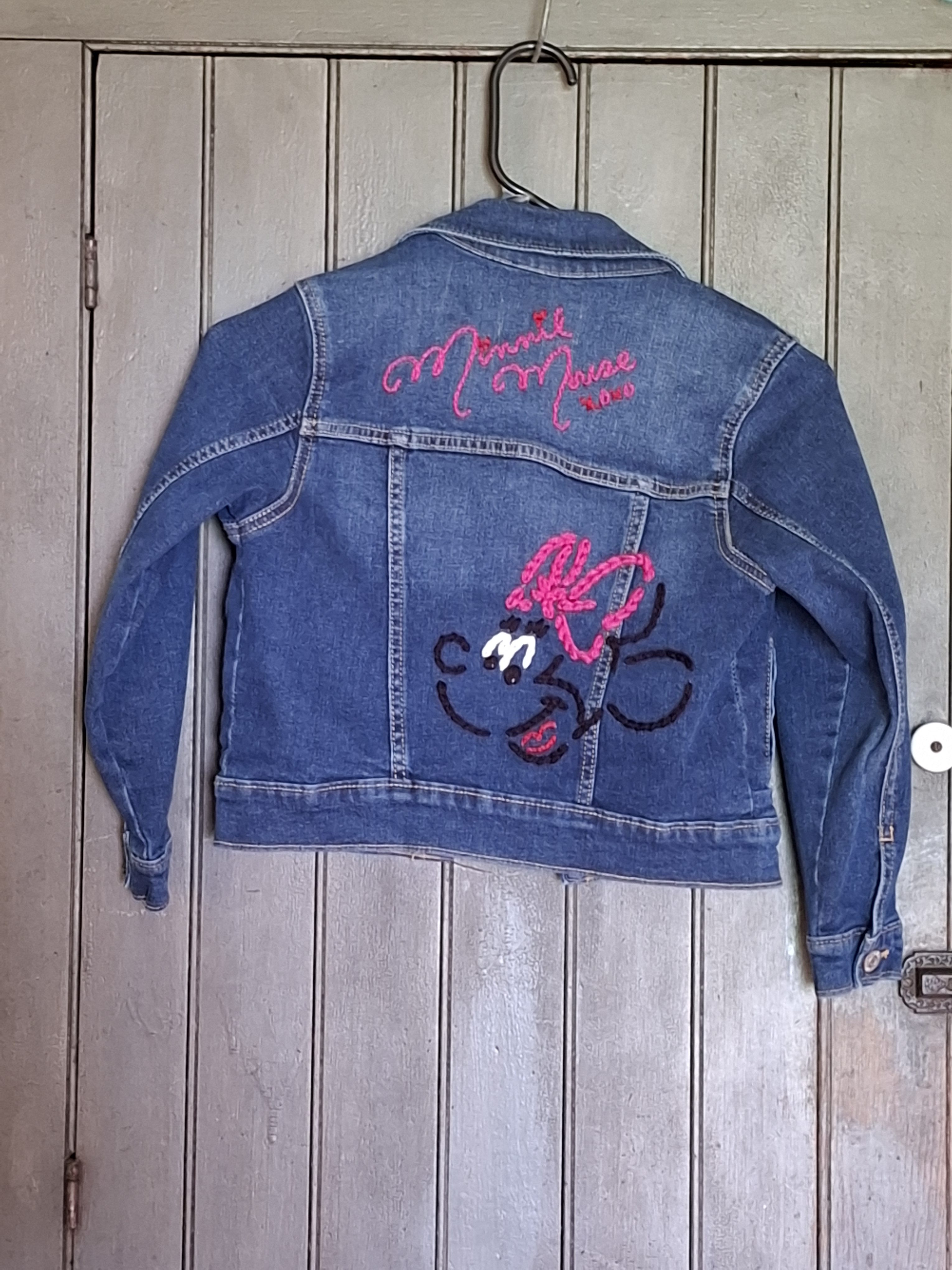 Minnie Mouse Hand Embroidered Denim Jacket - Image 3