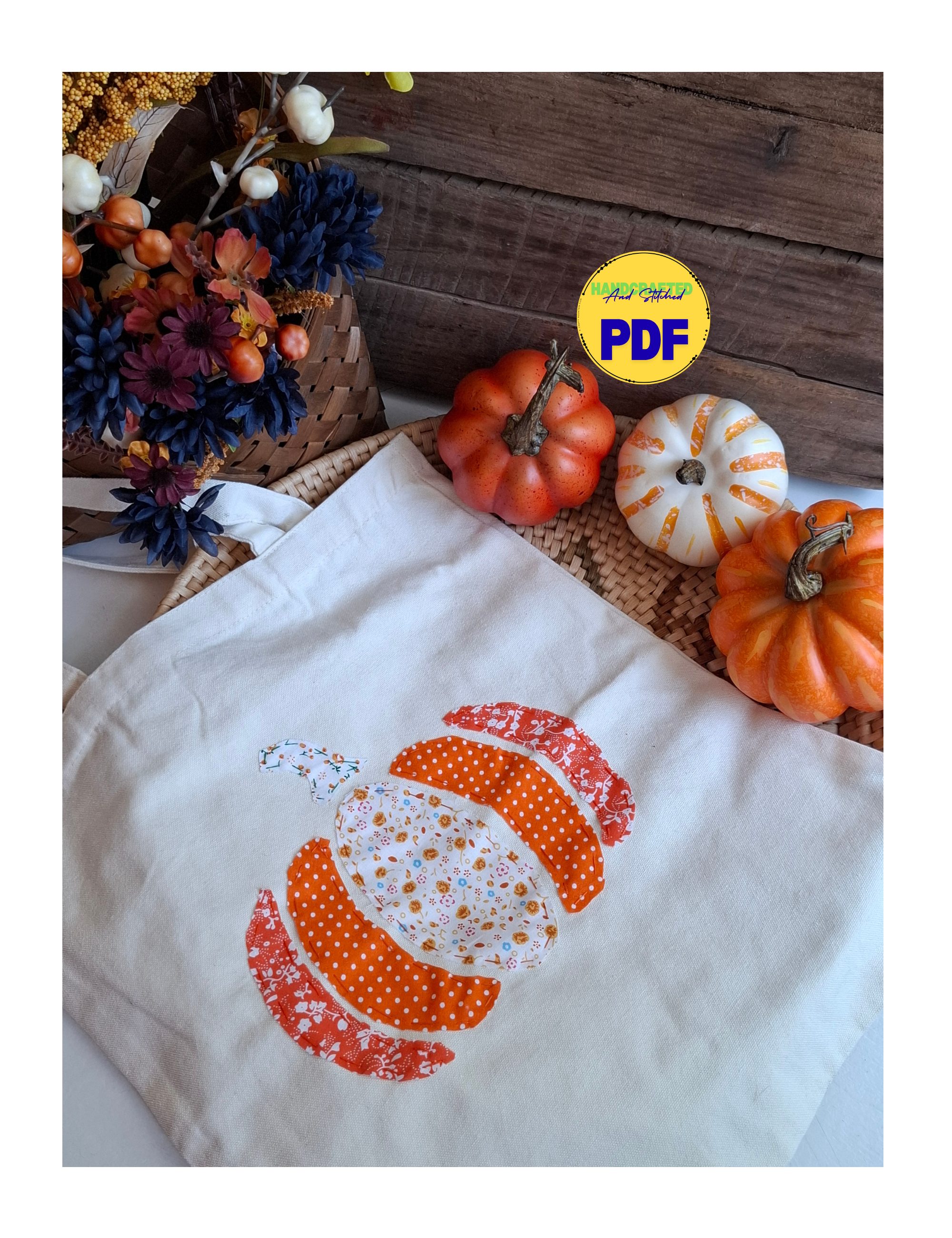 Pumpkin Love Applique PDF Pattern