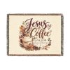 Personalized Jesus + Coffee “Same God, Bigger Blessings” Woven Blanket