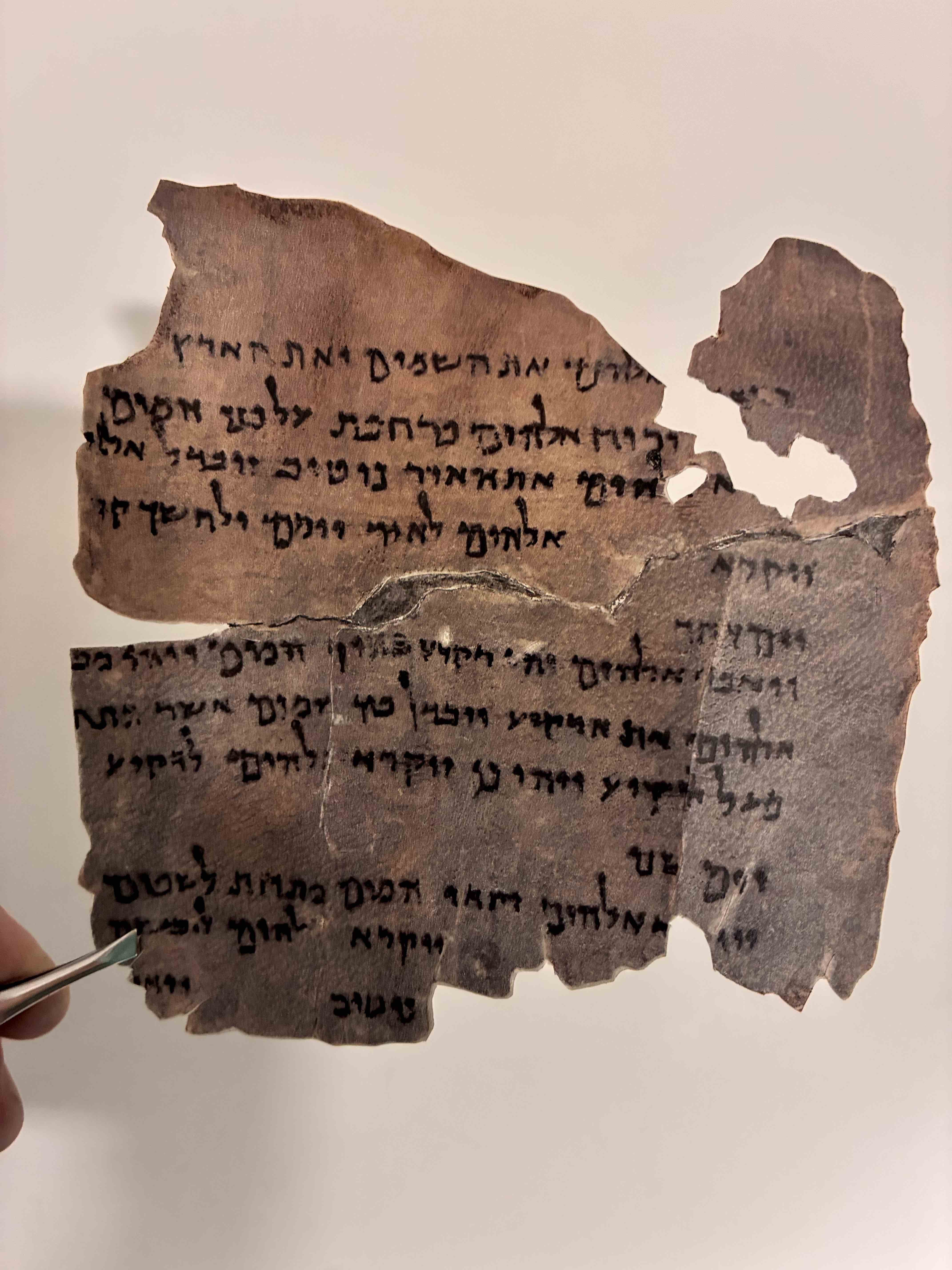 In the Beginning God Created | Genesis 1 Dead Sea Scroll on Authentic Goat Vellum | 4Q7 Manuscript | Master-crafted Replica - Image 2