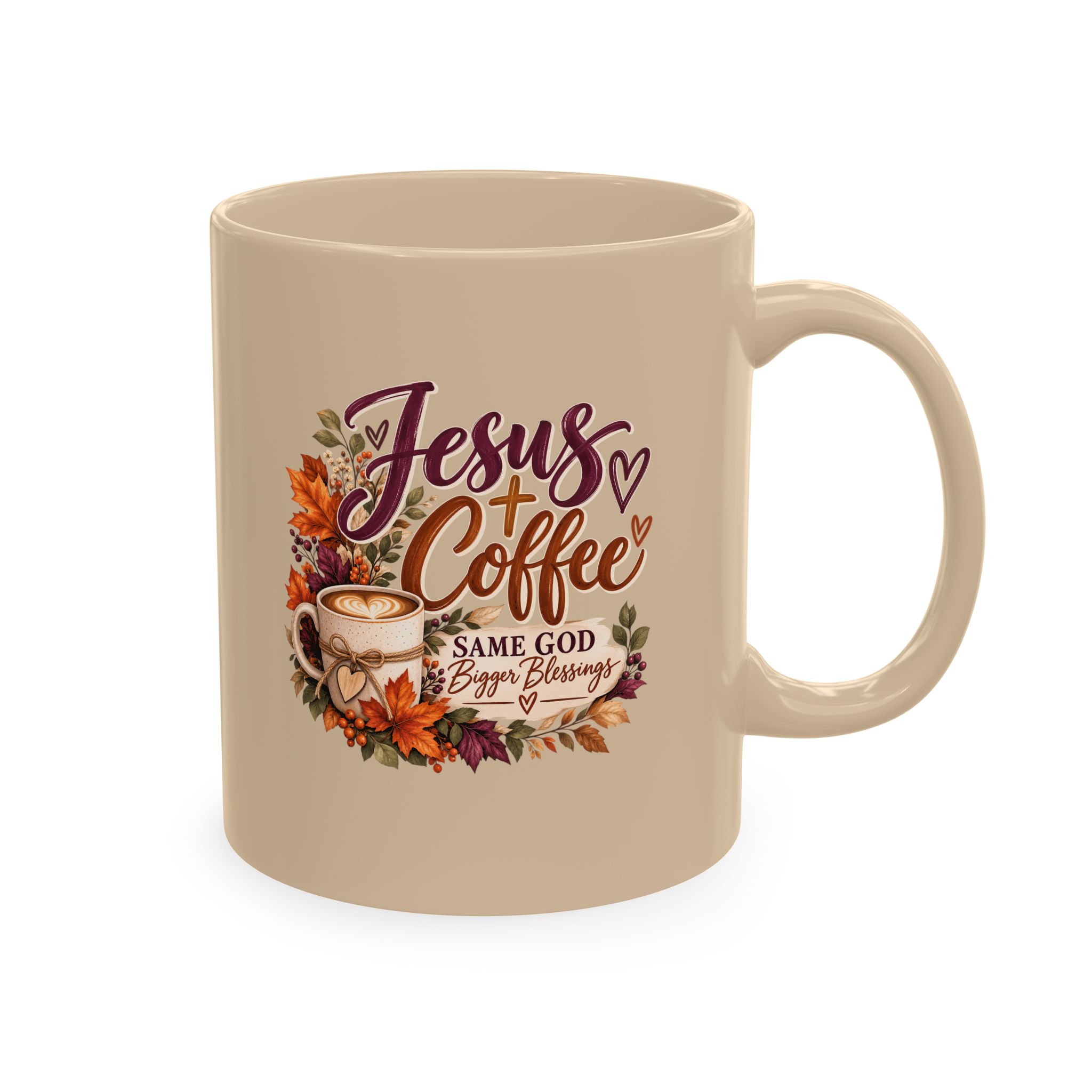 Personalized Jesus + Coffee Traditional Ceramic Mug - Image 4