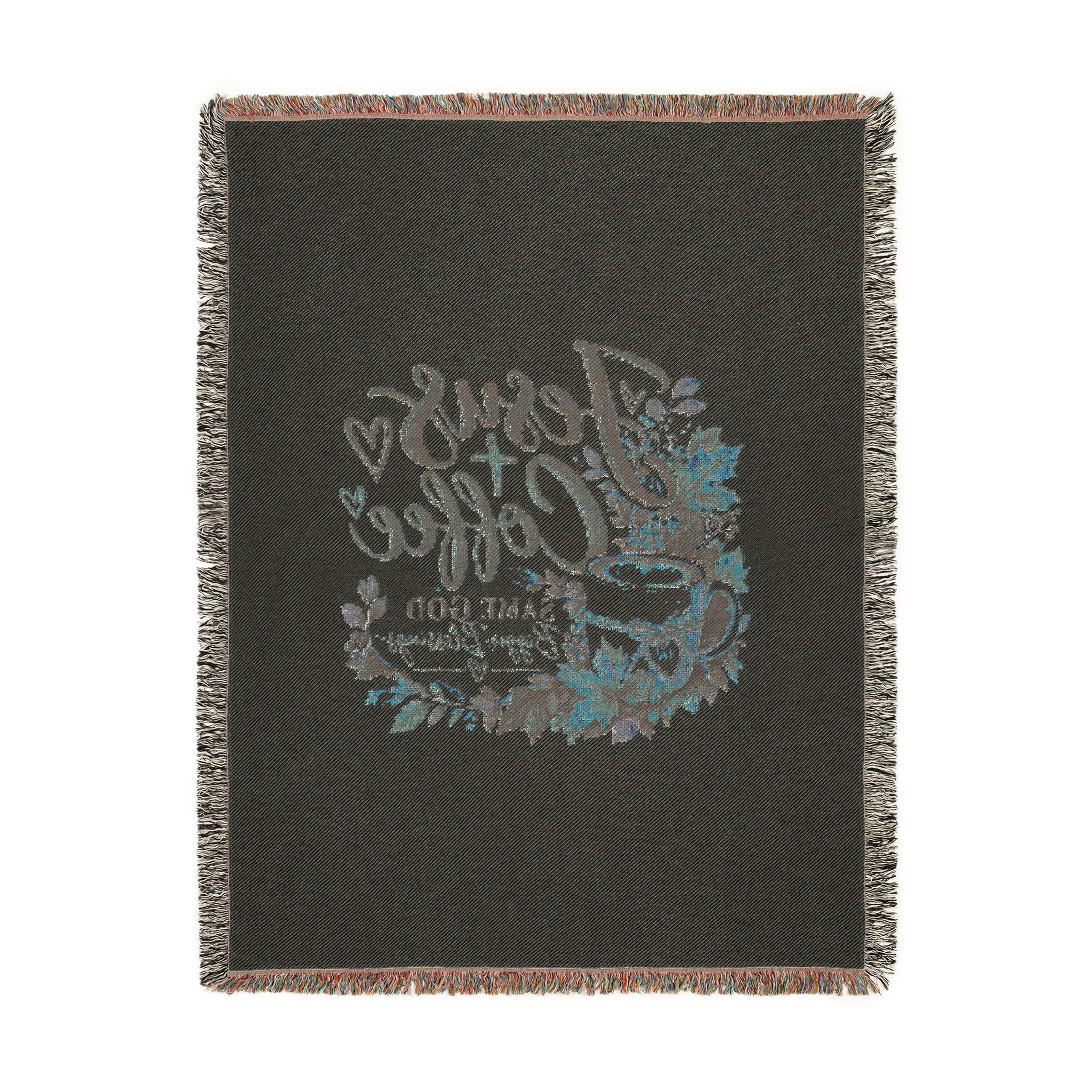 Personalized Jesus + Coffee “Same God, Bigger Blessings” Woven Blanket - Image 20