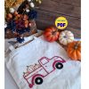 Hand-Embroidered Pumpkin Time Retro Truck PDF
