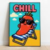 CHILL Cartoon Pepper Print