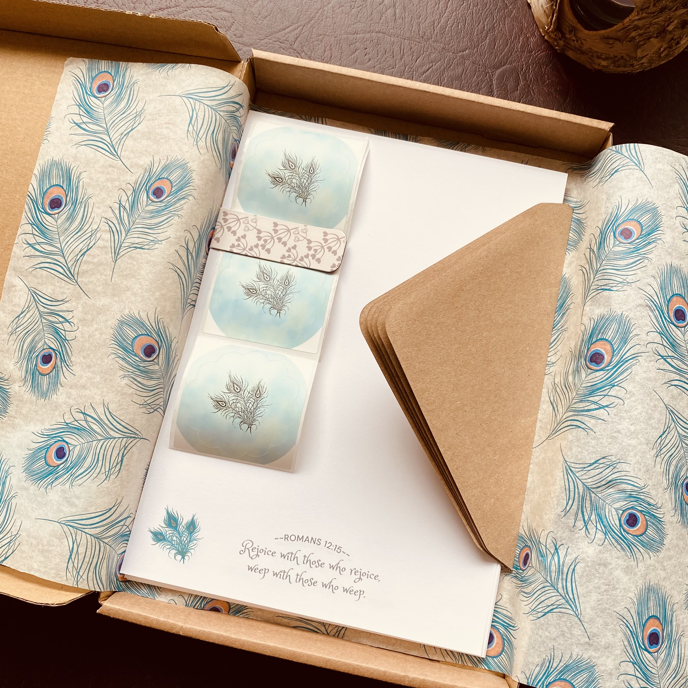 Peacock Grace | Scripture Letter Writing Set