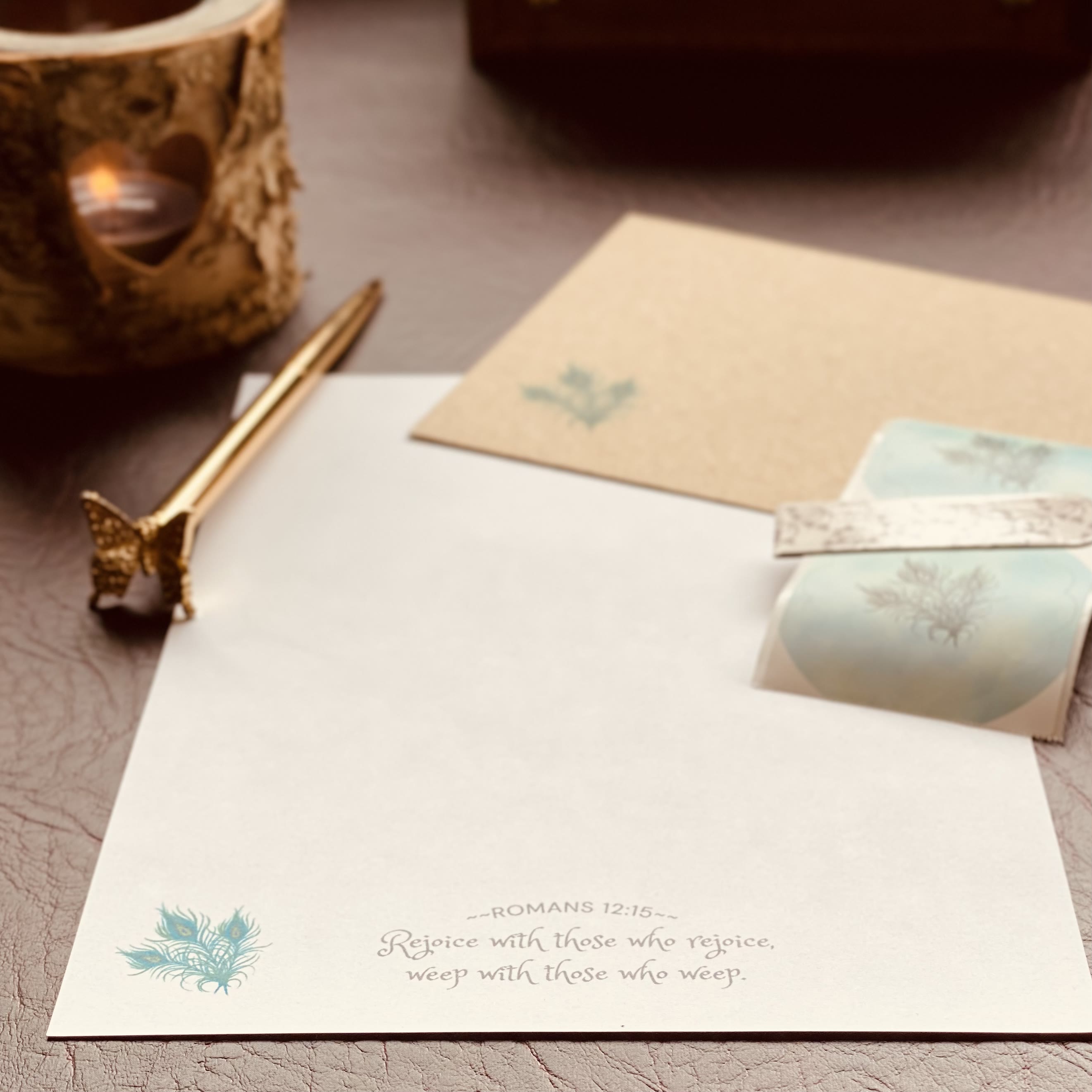 Peacock Grace | Scripture Letter Writing Set - Image 2