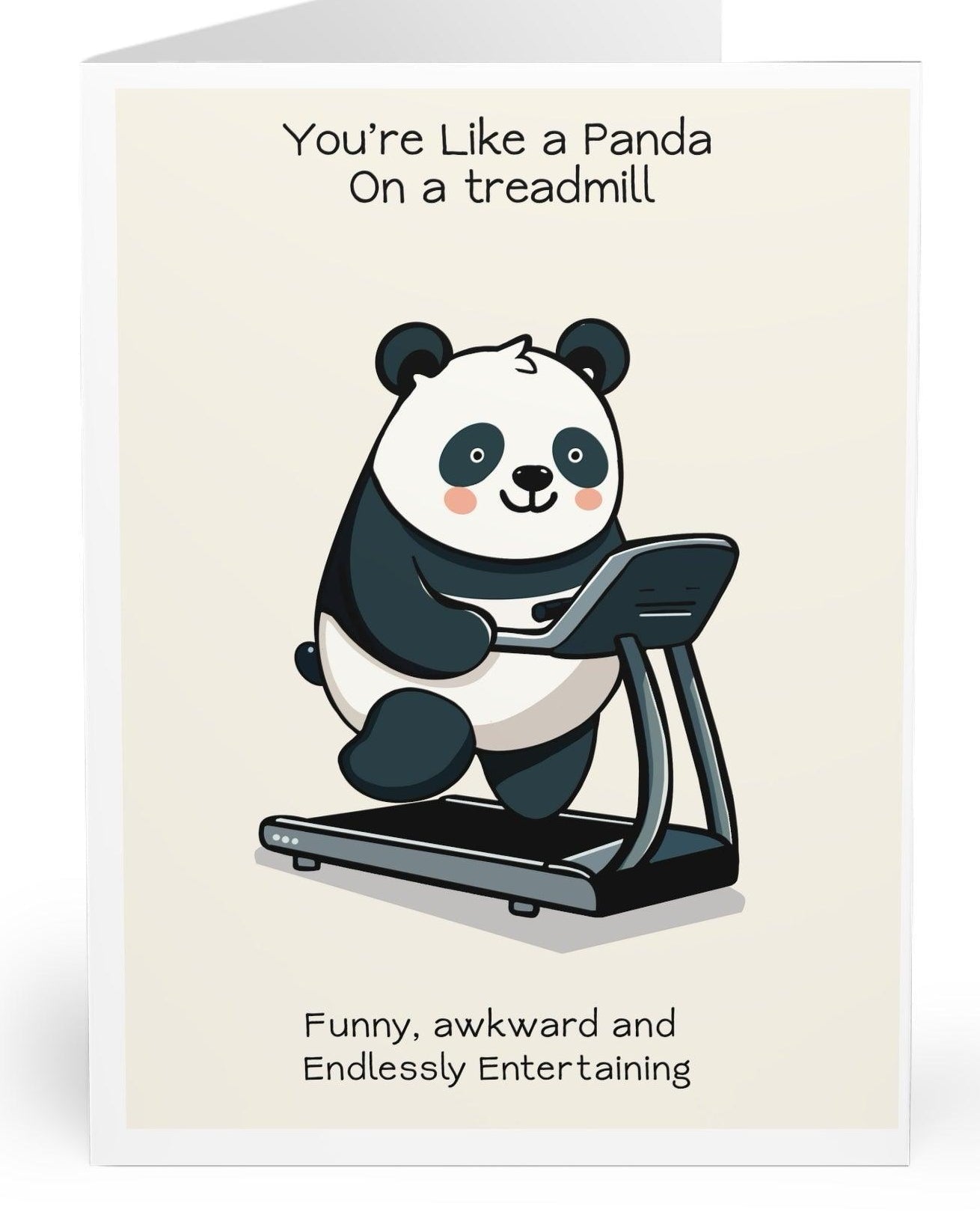 Panda on a Treadmill Card