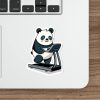 Panda on a Treadmill Sticker