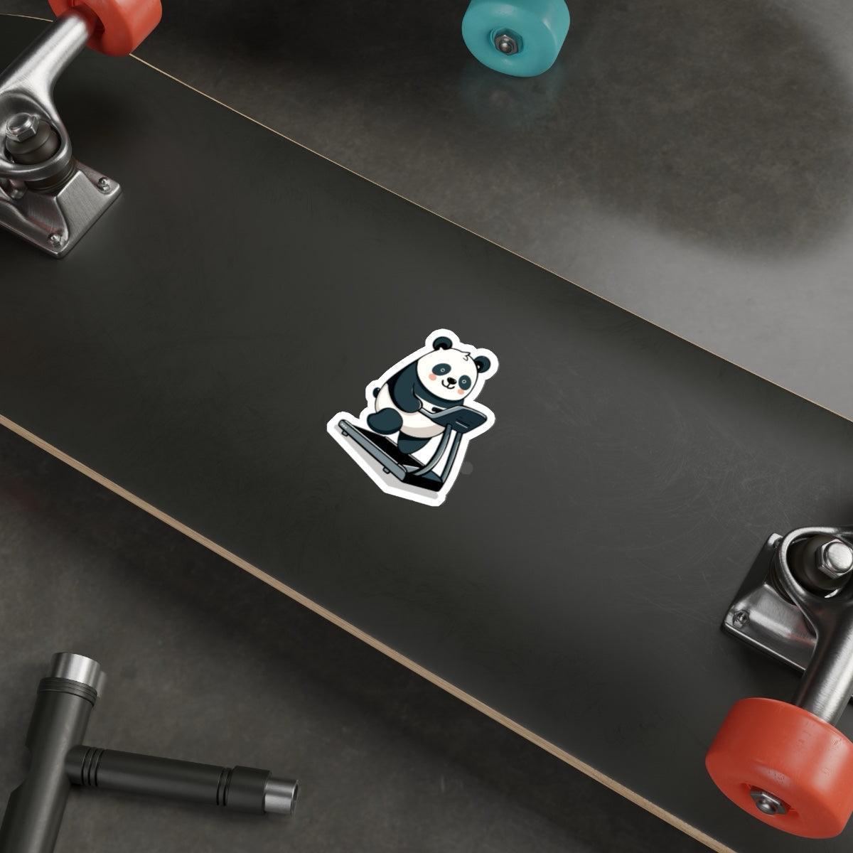 Panda on a Treadmill Sticker - Image 2