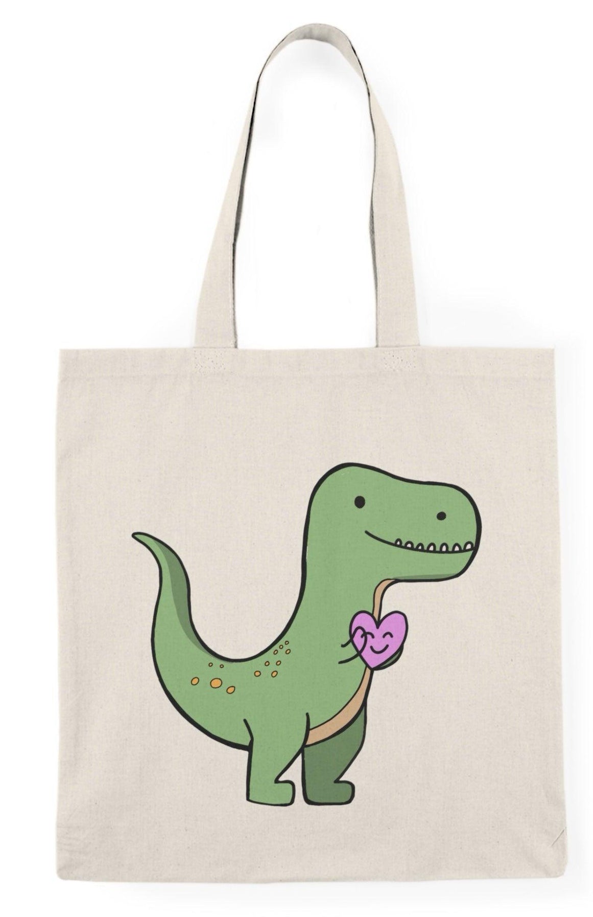 T-Rex with a Heart Tote