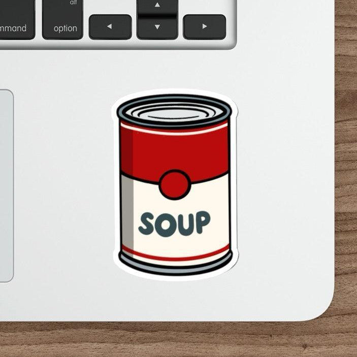 Cartoon Soup Tin Sticker