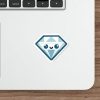 Blue Diamond Cartoon Sticker