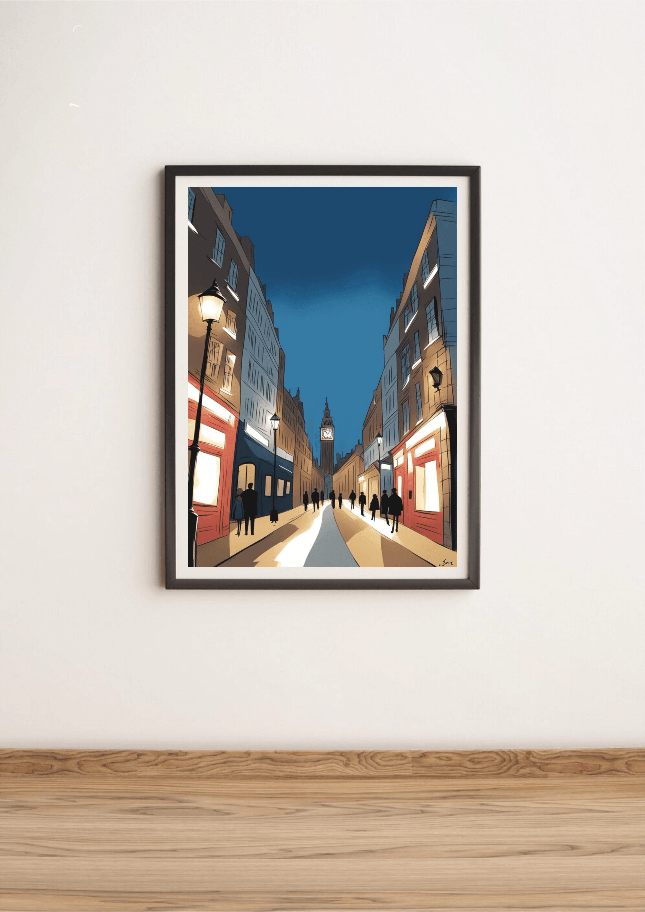 London Night Skyline Print - Image 2