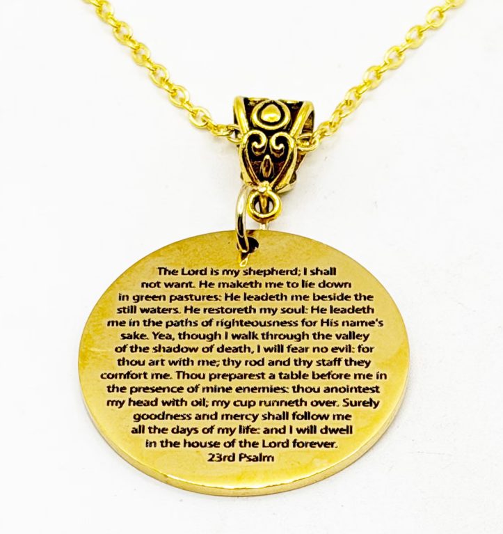 23rd Psalm Goldtone Necklace - Image 2