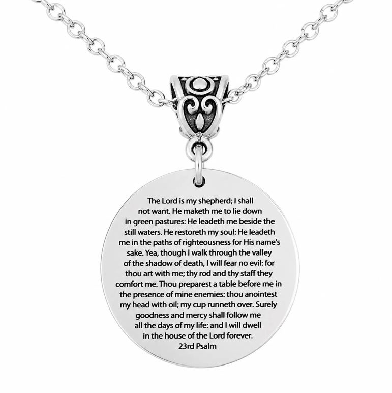 23rd Psalm Stainless Steel Necklace - Image 2