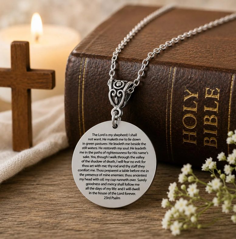 23rd Psalm Stainless Steel Necklace