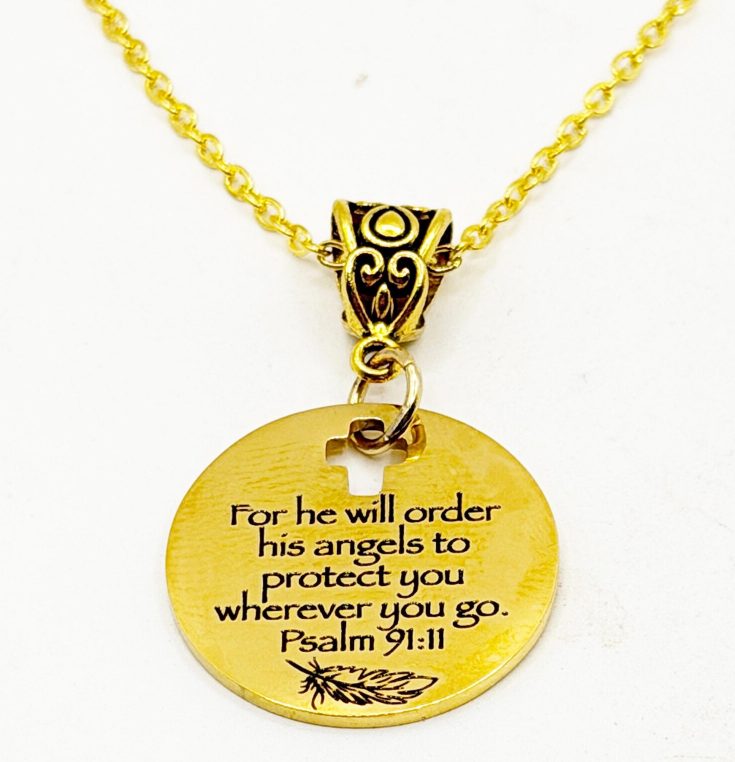 His Angels Protect You Goldtone Necklace - Image 2
