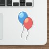 Red and Blue Balloons Sticker