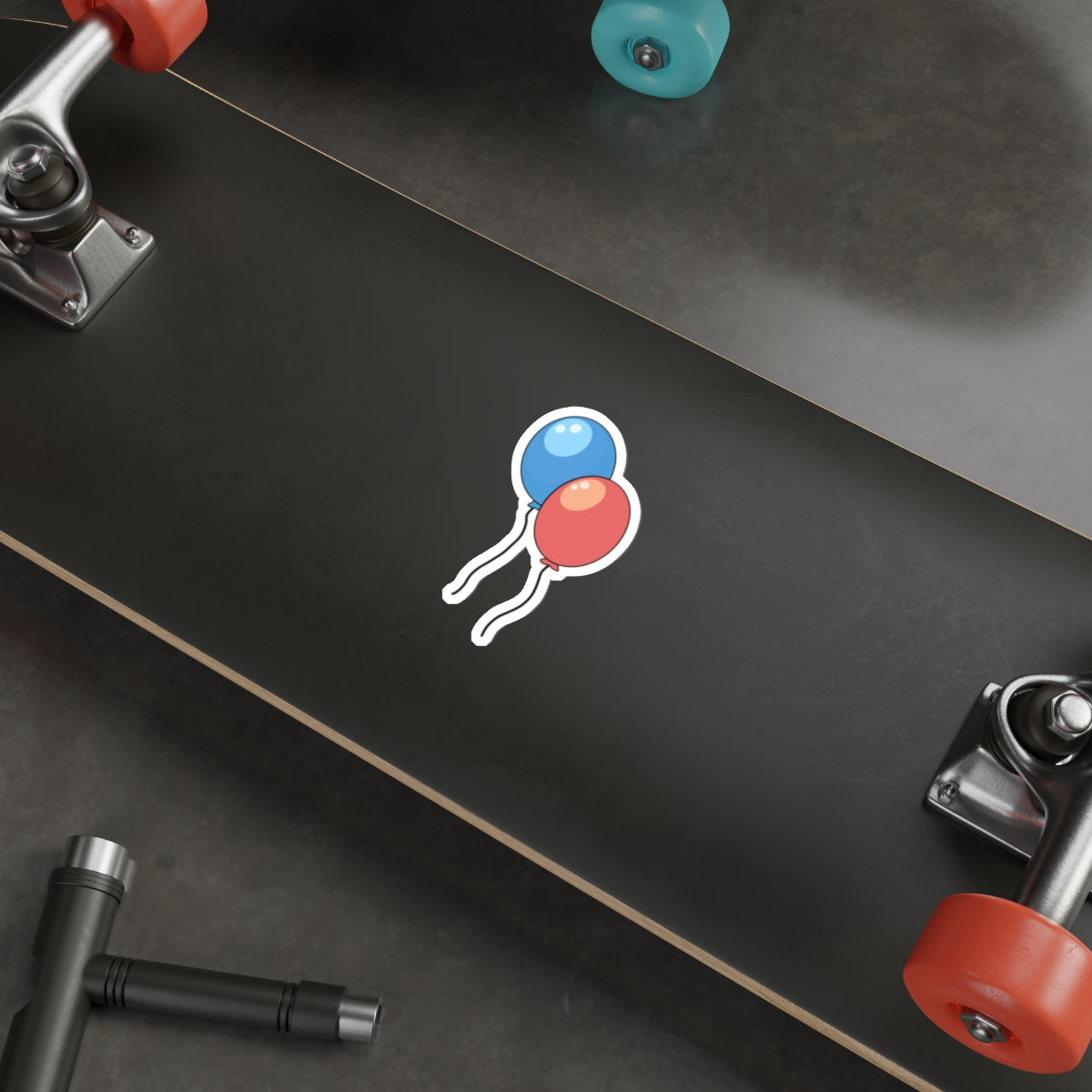 Red and Blue Balloons Sticker - Image 2