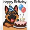 German Shepherd Birthday Card
