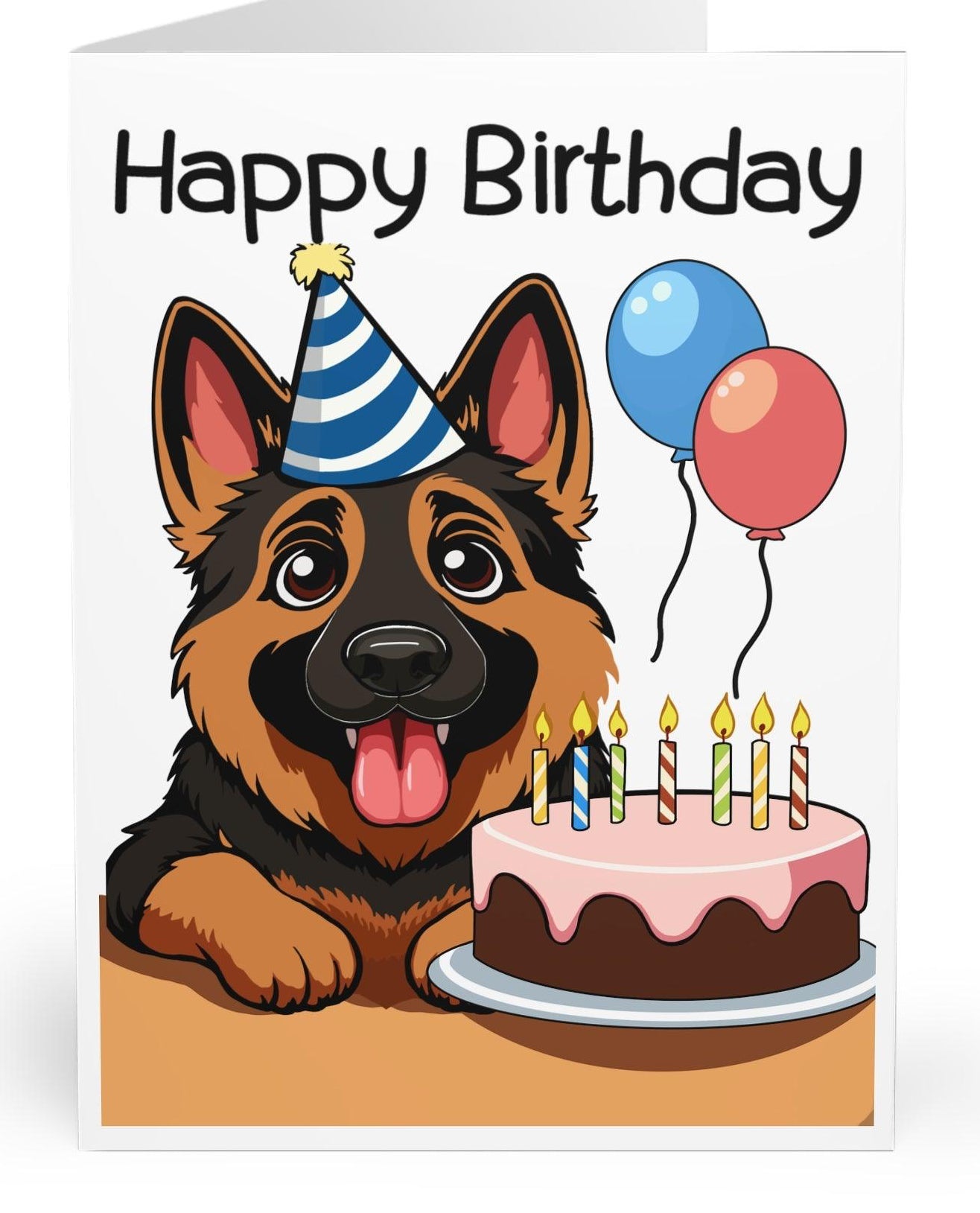 German Shepherd Birthday Card
