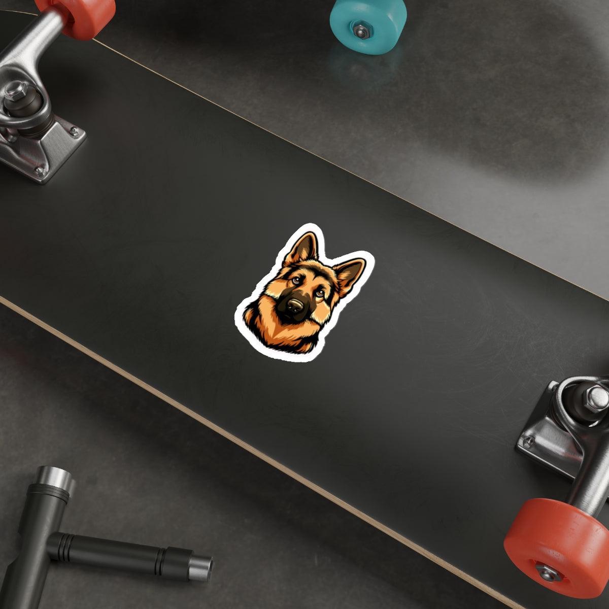Cartoon German Shepherd Sticker - Image 2