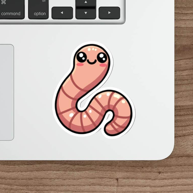 Cute Worm Sticker