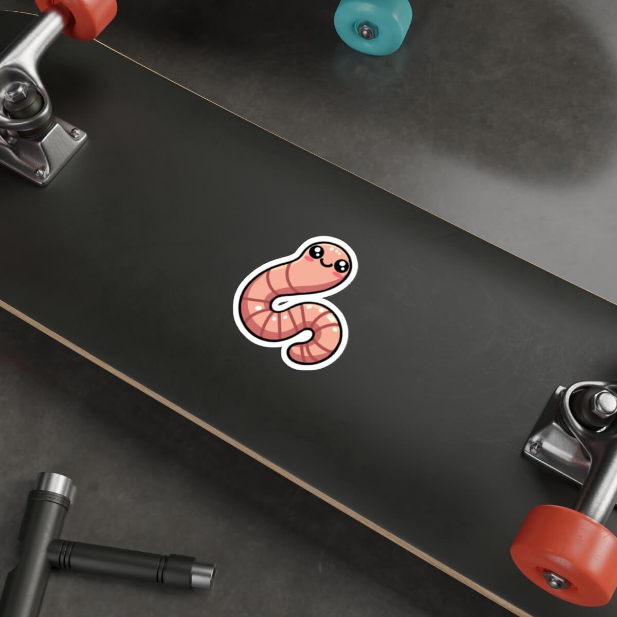 Cute Worm Sticker - Image 2
