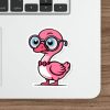 Geeky Pink Goose Sticker