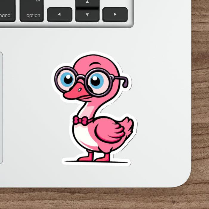 Geeky Pink Goose Sticker