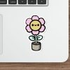 Cartoon Flower in Pot Sticker