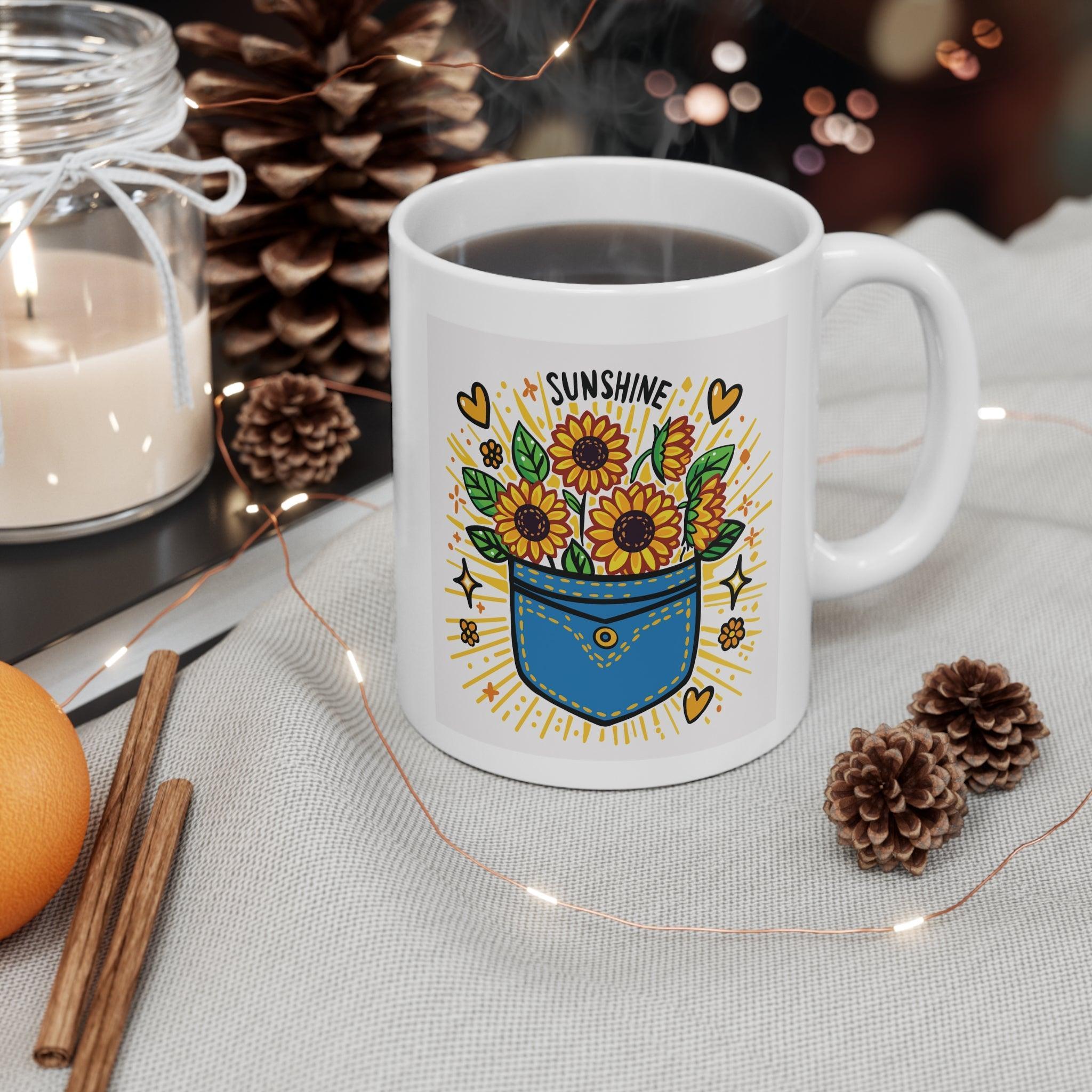 Sunshine Pocket Sunflower Mug - Image 3
