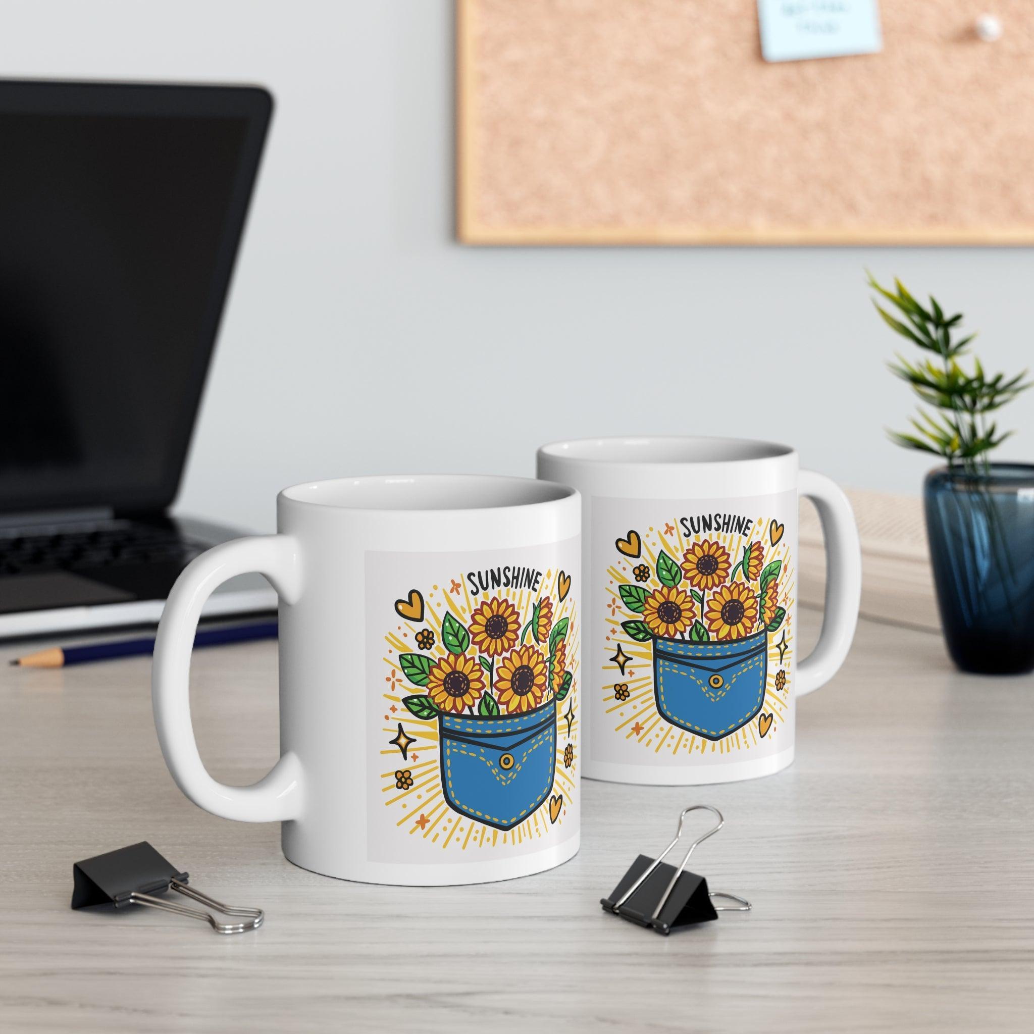Sunshine Pocket Sunflower Mug - Image 2