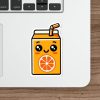 Cute Orange Juice Box Sticker