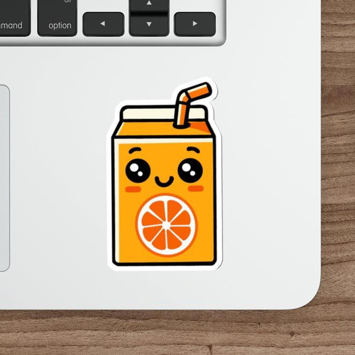 Cute Orange Juice Box Sticker