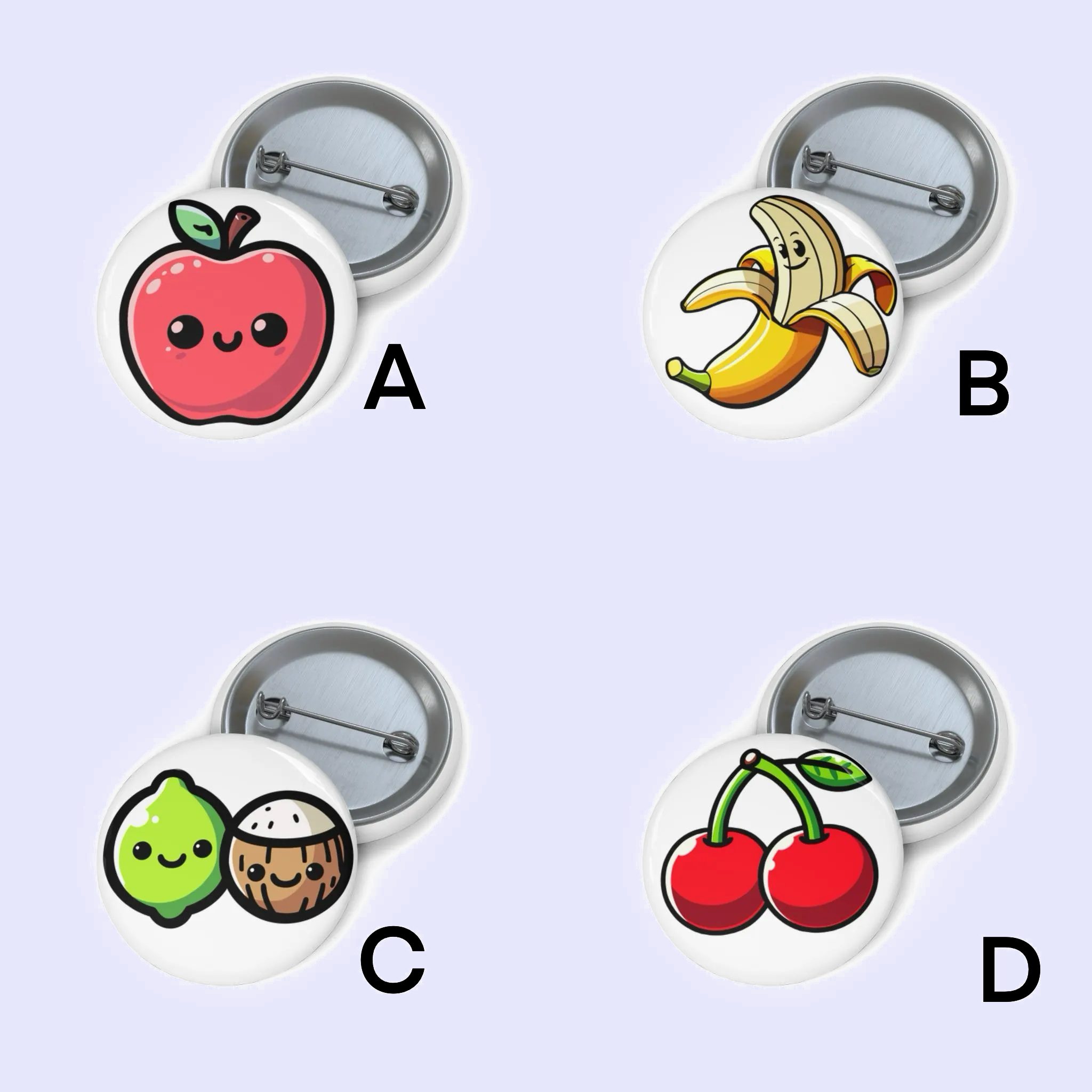 Tiny Fruits – Fruity Pin Badge Set
