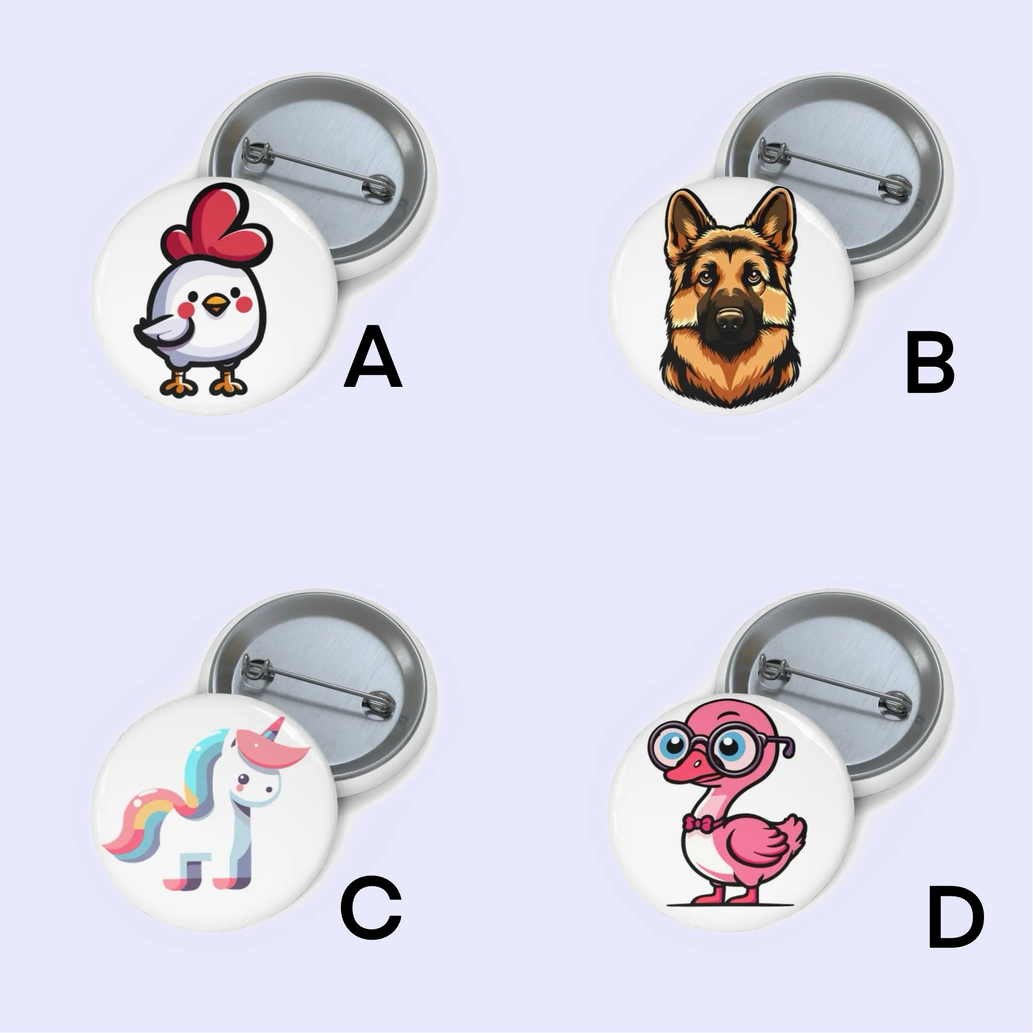 Weird Little Guys – Animal Pin Badge Set
