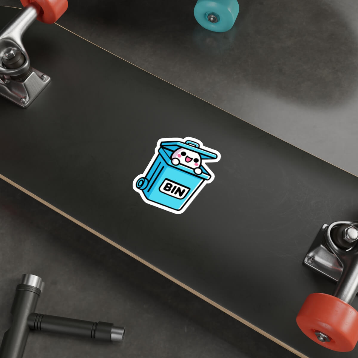 Bin Creature Cartoon Sticker - Image 2