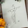 Cross Line Art