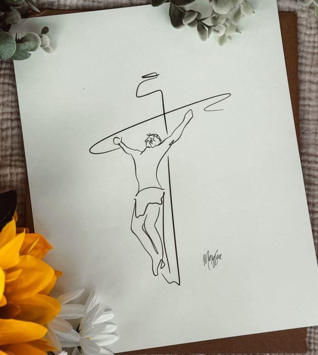 Cross Line Art