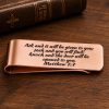 Ask Seek Knock Matthew 7 7 Rose Goldtone Money Clip