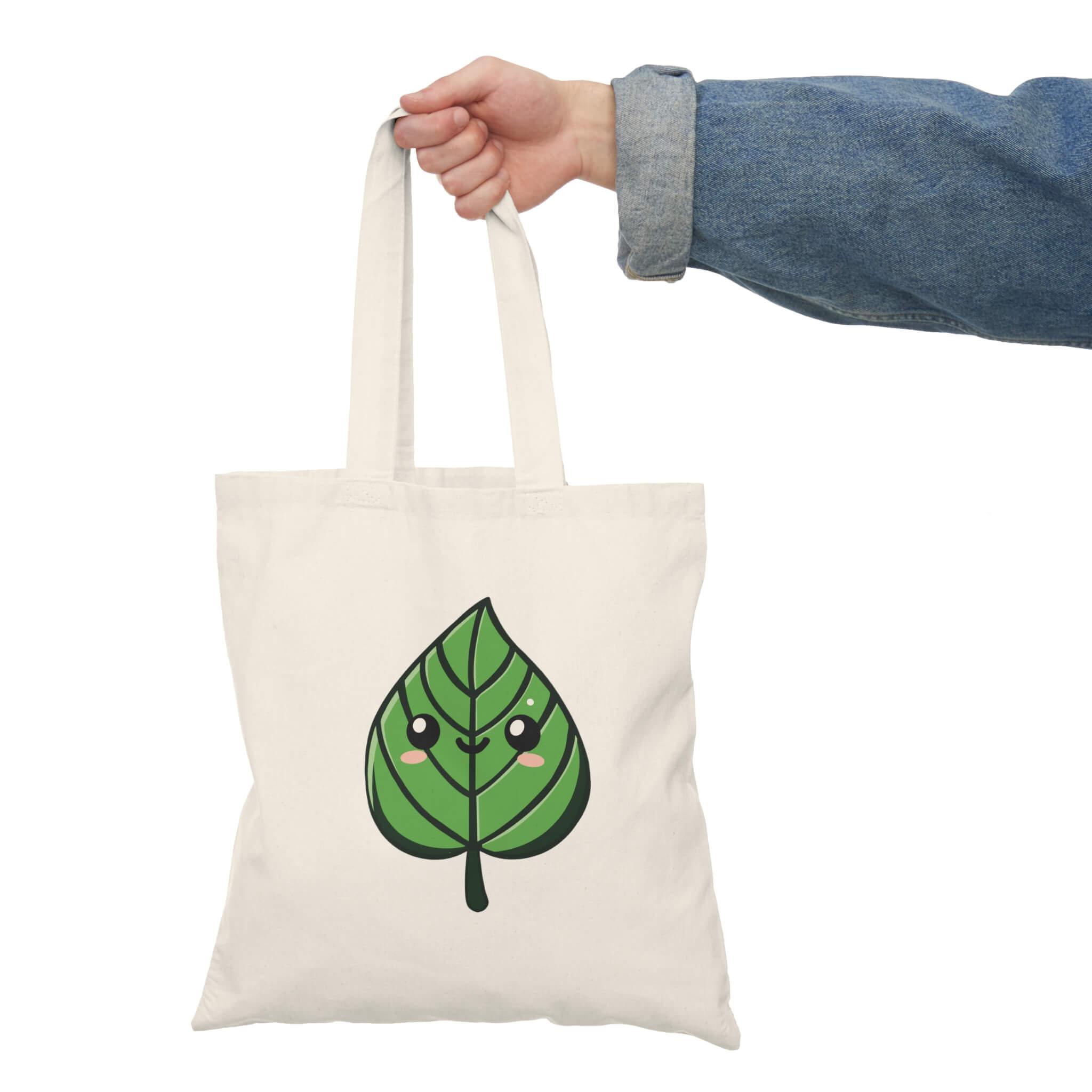 Cute Kawaii Leaf Tote - Image 2