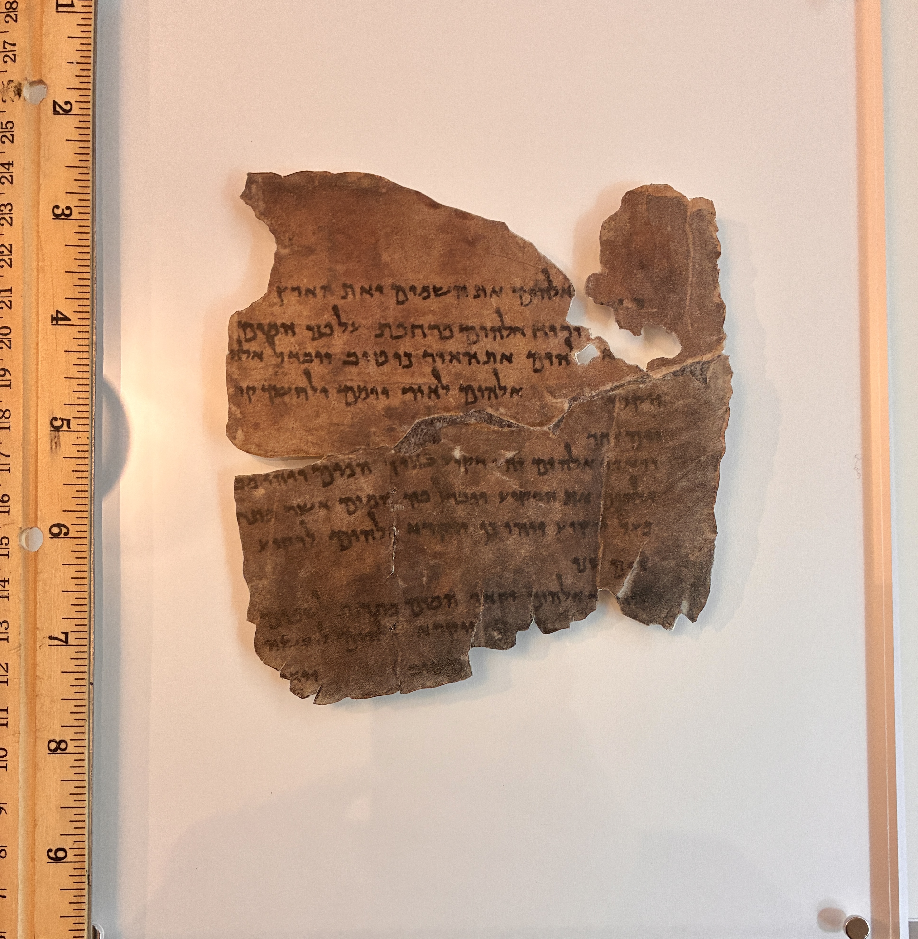 In the Beginning God Created | Genesis 1 Dead Sea Scroll on Authentic Goat Vellum | 4Q7 Manuscript | Master-crafted Replica - Image 4