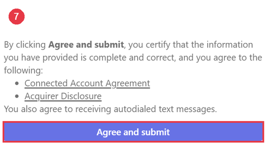 Click Agree and submit