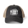 Created to Glorify Him Women’s Washed Mesh-Back Cap | Christian Trucker Hat