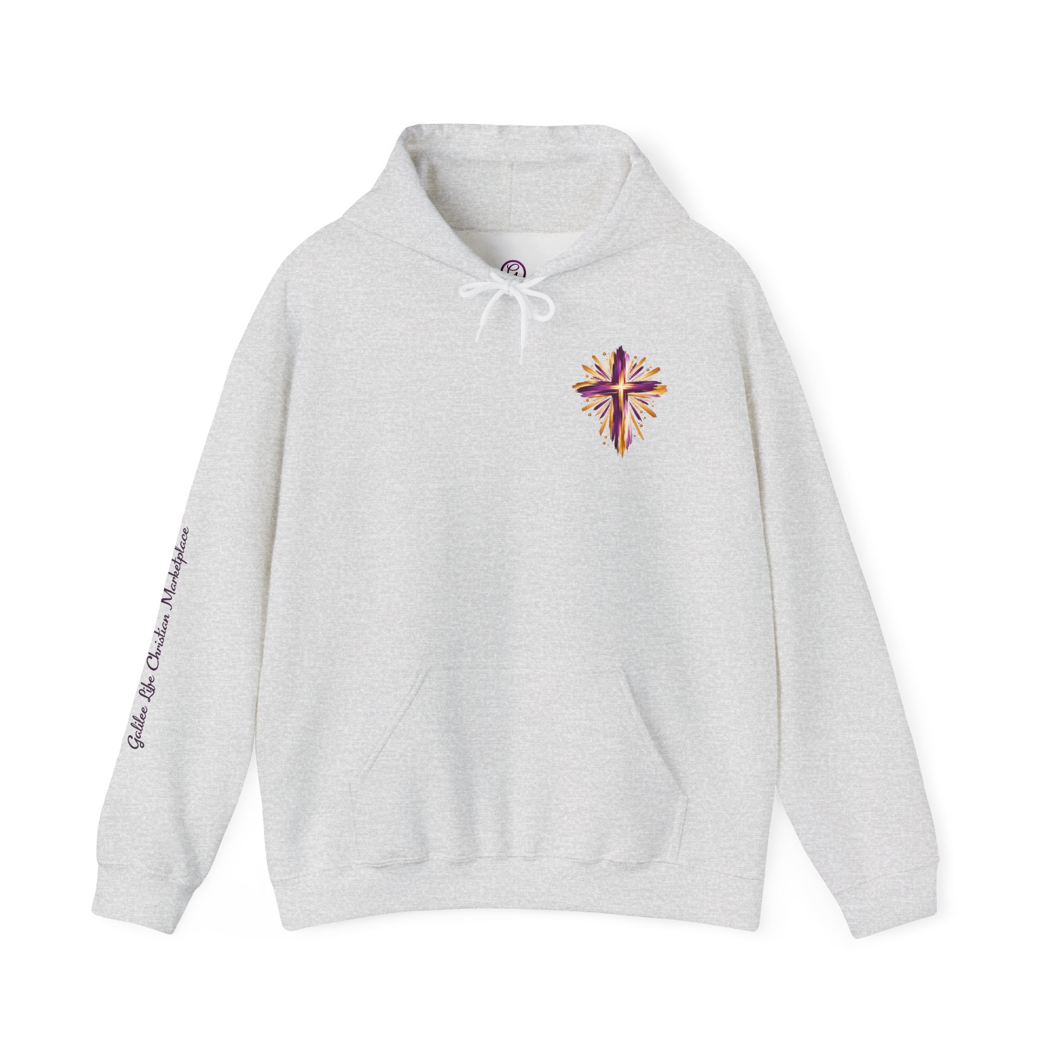 Personalized Need Prayer? Tap My Shoulder Christian Unisex Heavy Blend™ Hooded Sweatshirt | Matthew 18:20 - Image 5