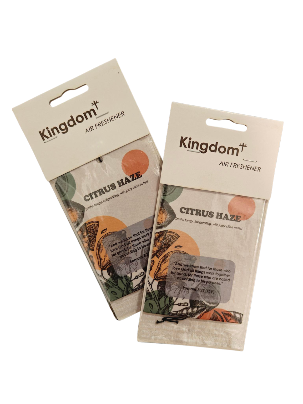 2x Kingdom Gospel Air Fresheners (Citrus Haze)
