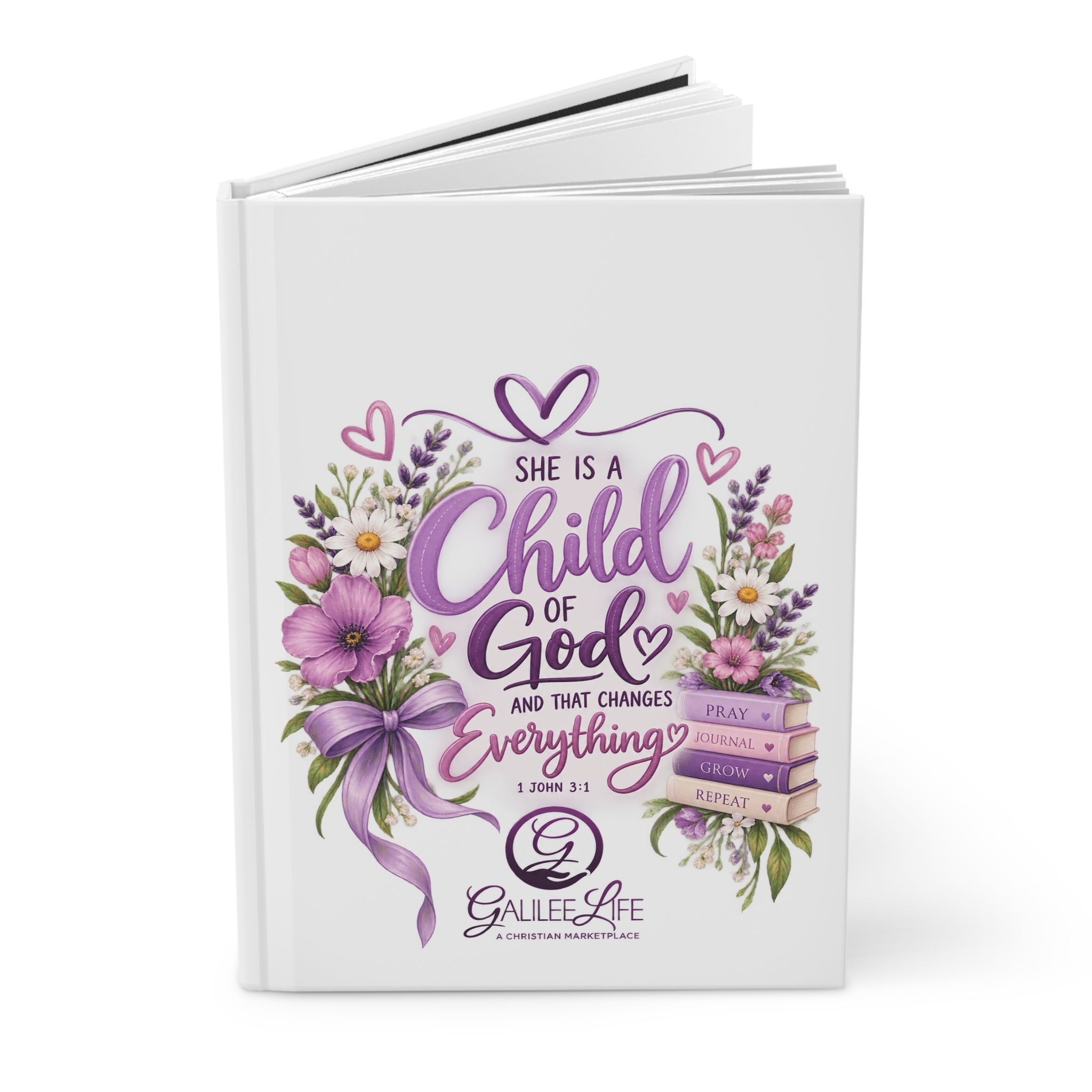 She Is a Child of God Hardcover Journal โ Personalized Matte Lined Christian Journal - Image 3