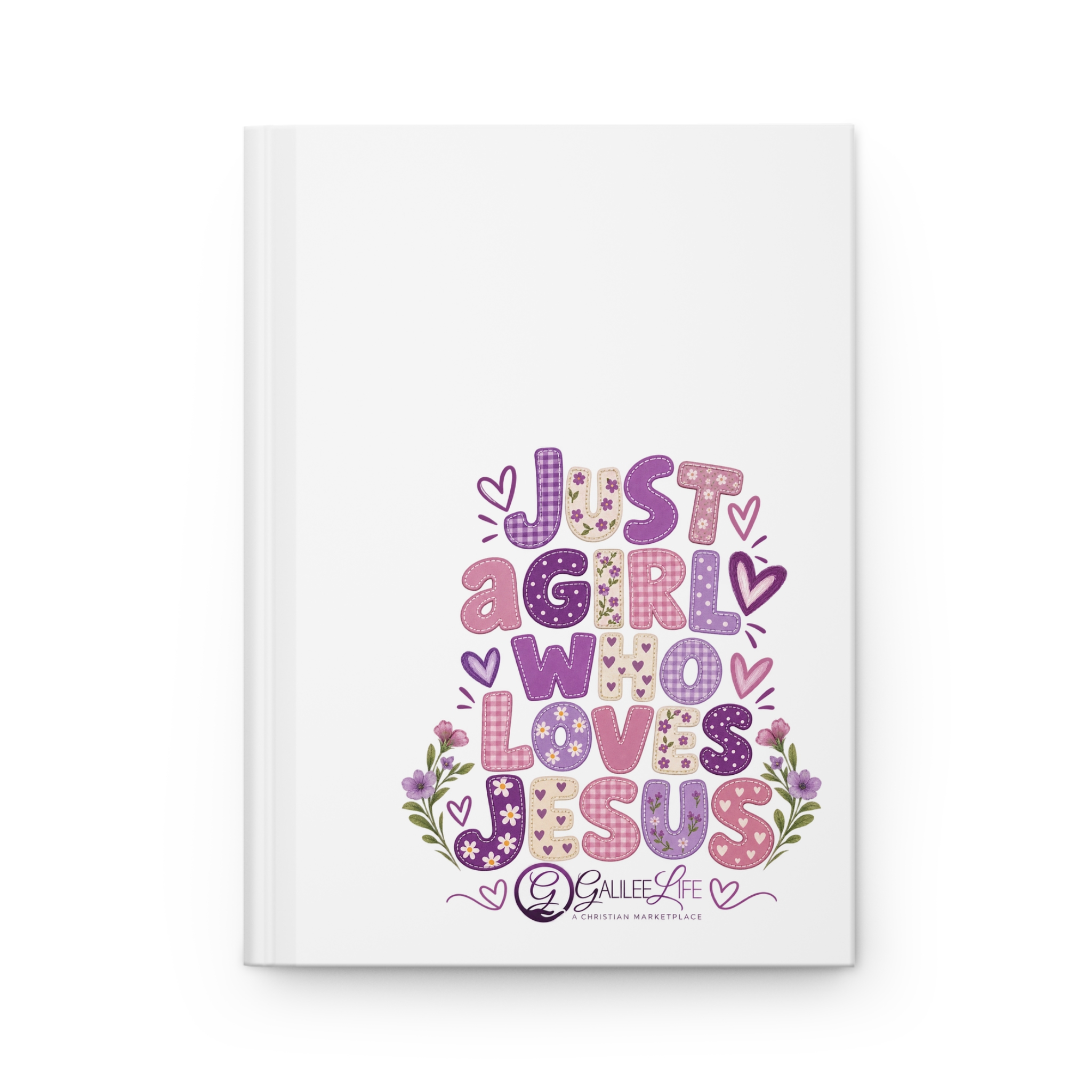 Personalized - Just a Girl Who Loves Jesus Hardcover Journal โ Matte Lined Christian Journal