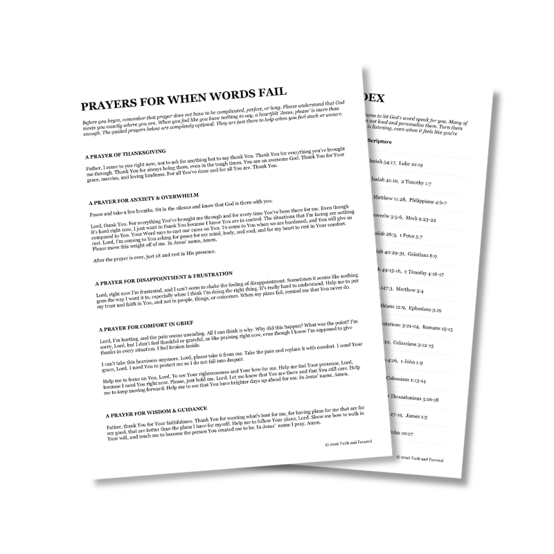 Christian Prayer Toolkit and Journal with Scripture Index (Digital Download)